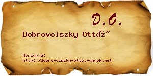 Dobrovolszky Ottó névjegykártya